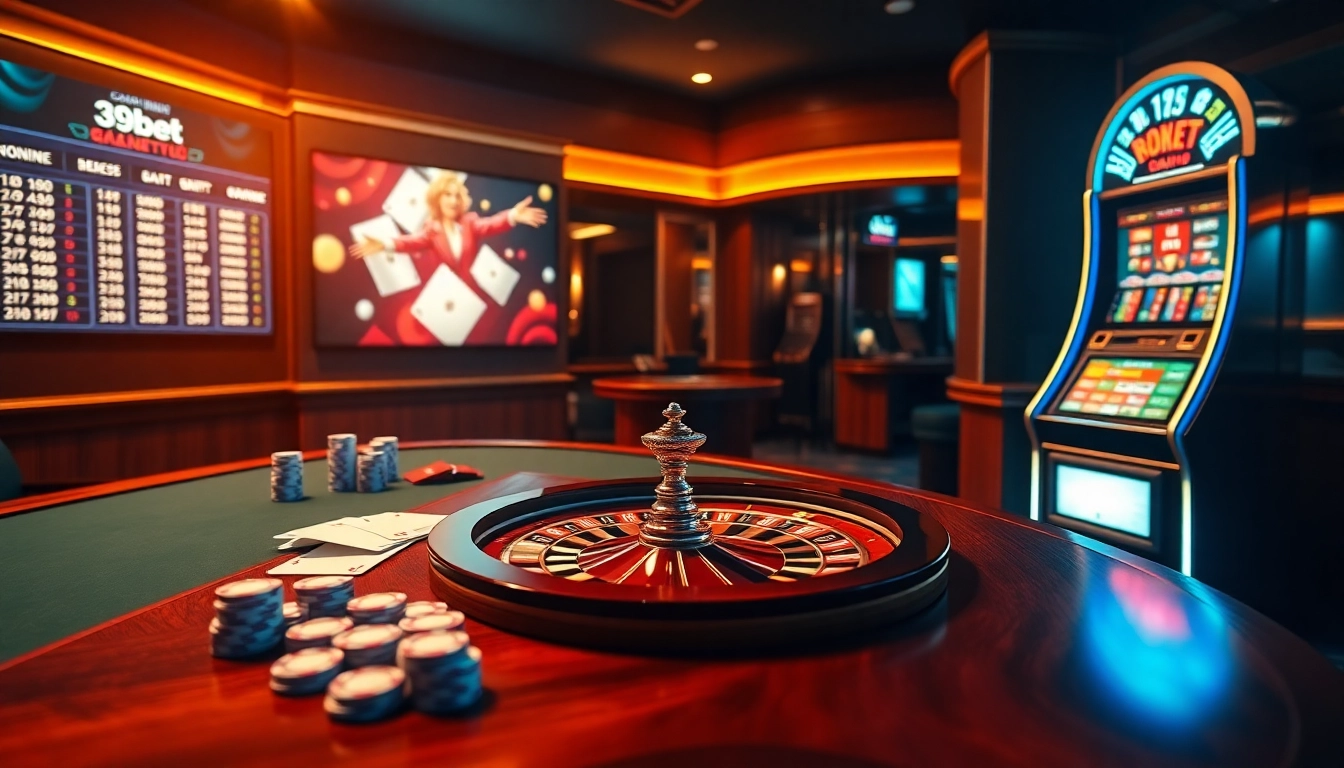 Engaging online gambling experience at 39bet with luxurious casino elements.