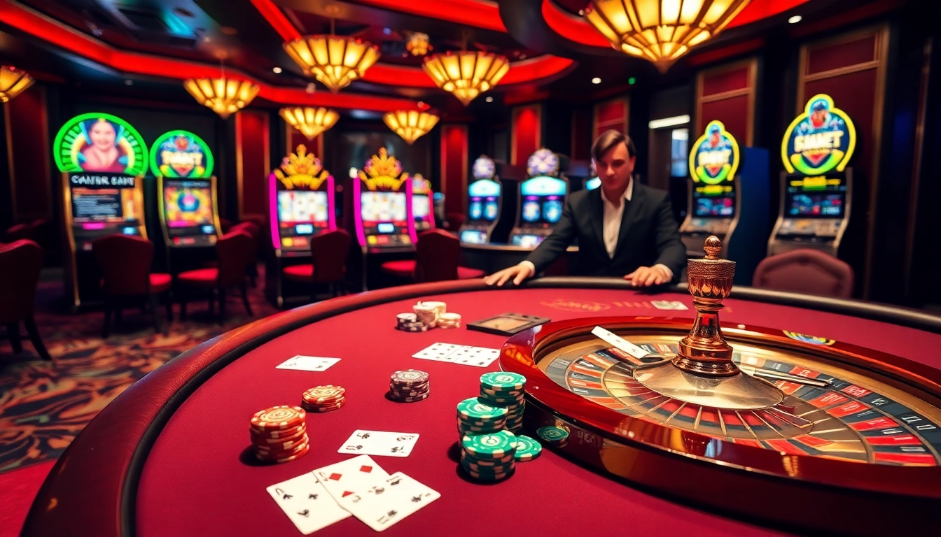 Engaging F168 poker players at a luxury casino table with chips and cards.