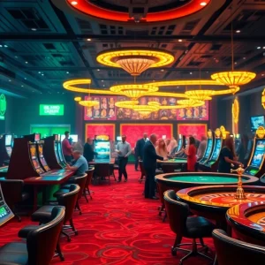 Experience the excitement of gambling at 789club with vibrant casino tables and engaging slot machines.