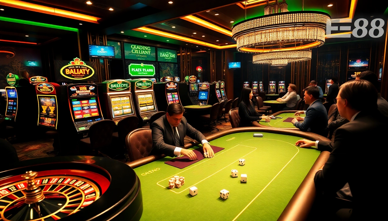 Experience the thrill of Nhà cái EE88 with vibrant casino activities and gaming excitement.