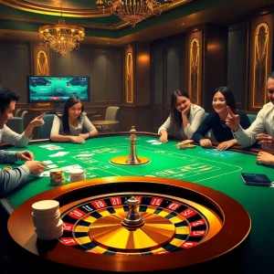 Experience the thrill of S8 com with an exciting casino scene featuring poker chips and cards.
