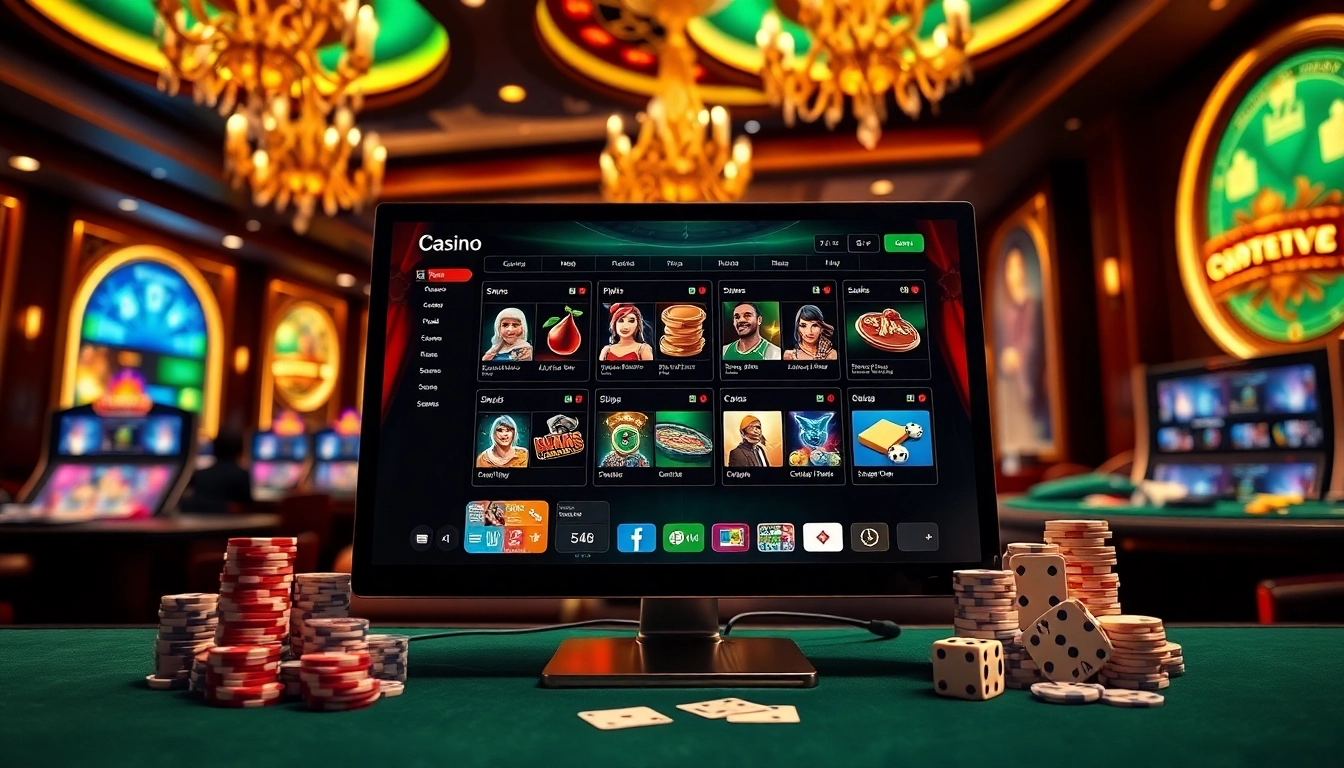 Engaging visual of an online gambling platform showcasing 包网 features with casino elements.