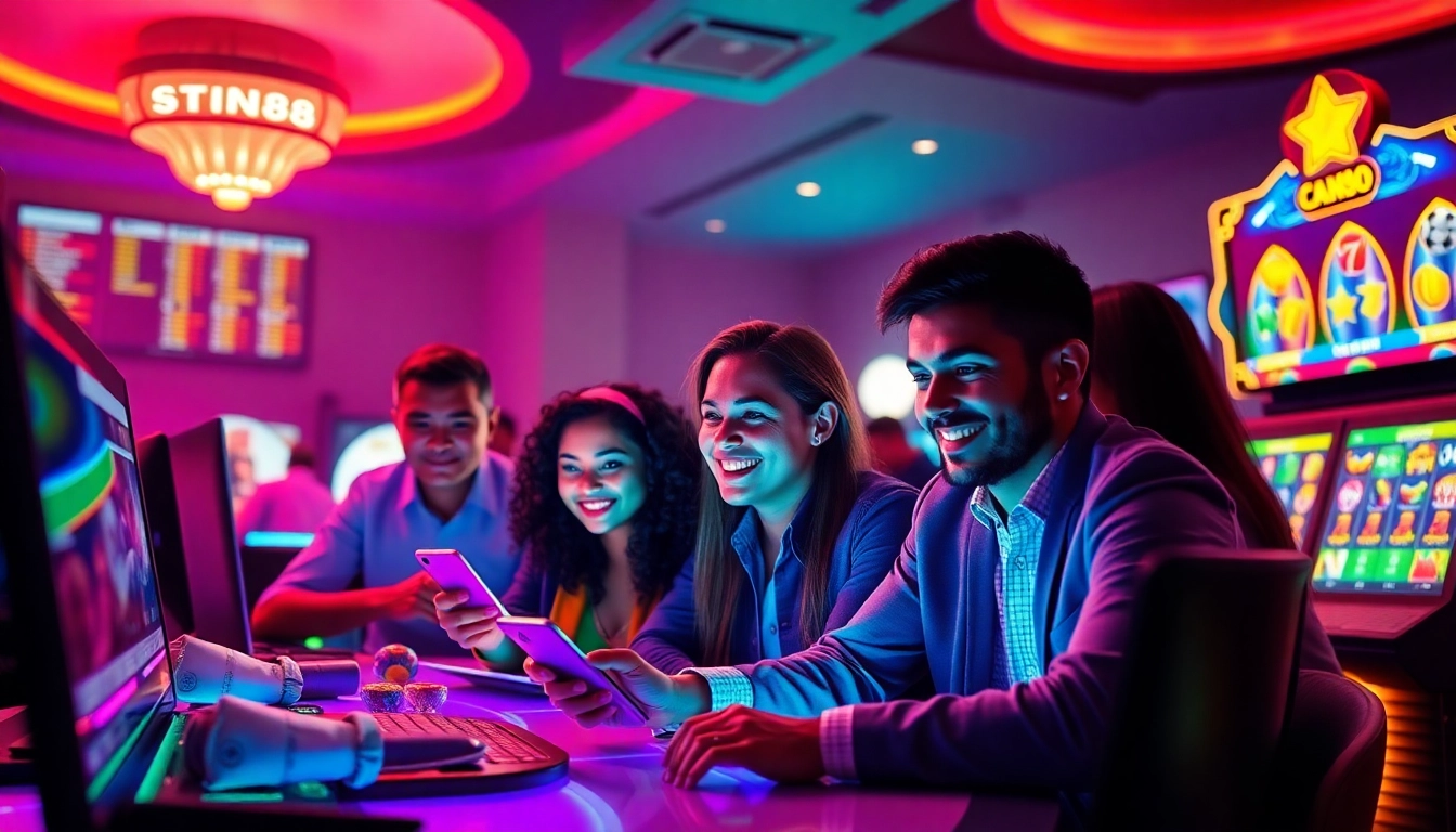 Exciting gaming experience at cm88 com with diverse players engaging in online betting.