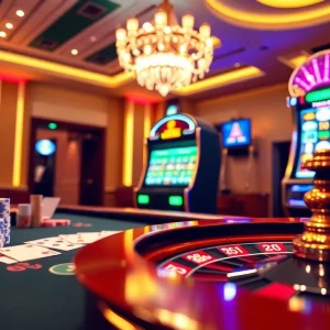 Experience the excitement of casino gaming at GG88 with vibrant tables, slot machines, and poker action.