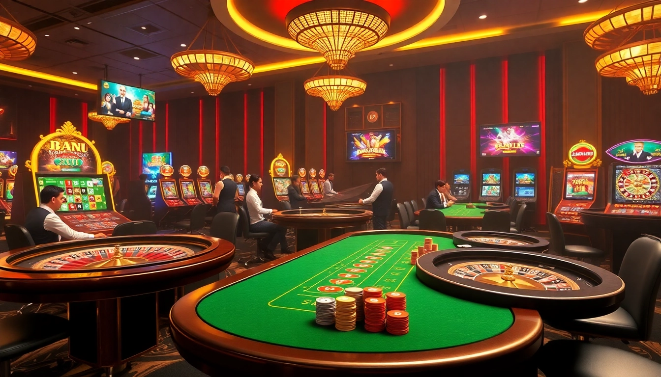 A player enjoying a thrilling game experience on xocdia88, featuring vibrant casino graphics and engaging gameplay.