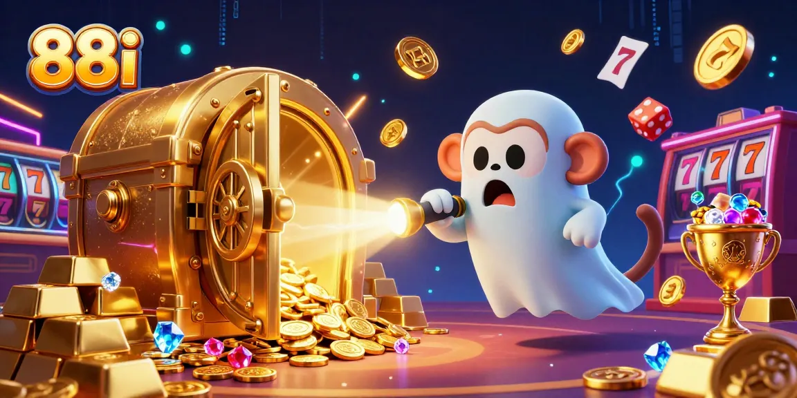 88i poltergeist monkey juggles coins in a dazzling casino filled with treasures.