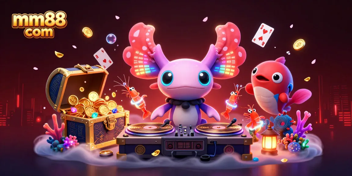 Engage with exciting games at mm88 com while discovering a vibrant casino scene with dynamic characters!